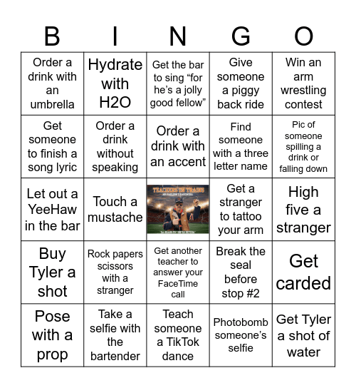 Teachers on Trains Bingo Card