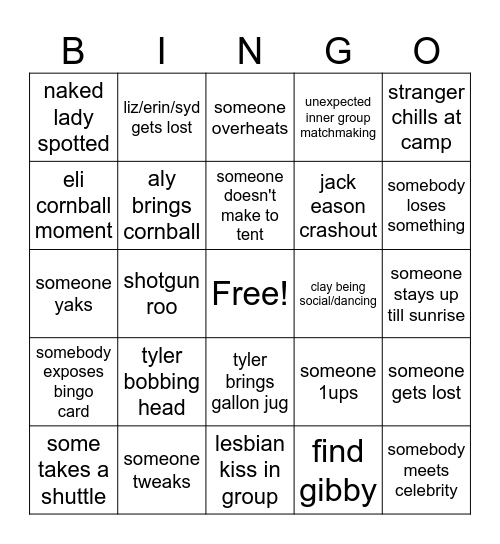 ROO BINGO Card