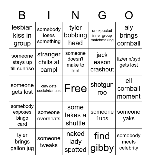 ROO BINGO Card