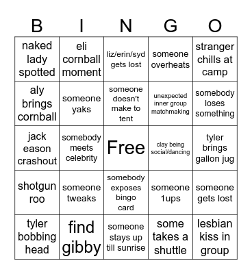 ROO BINGO Card