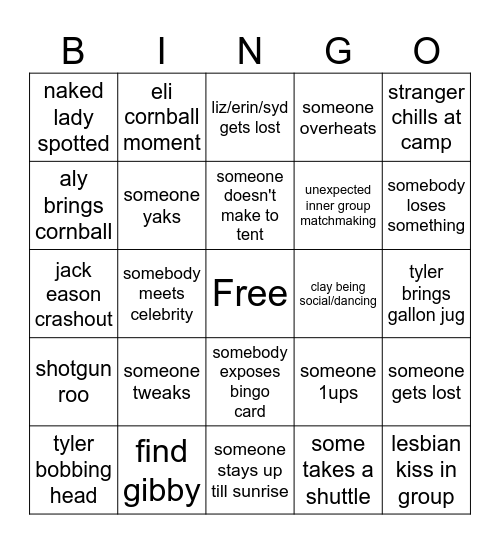 ROO BINGO Card