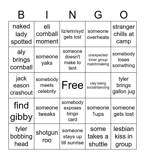 ROO BINGO Card