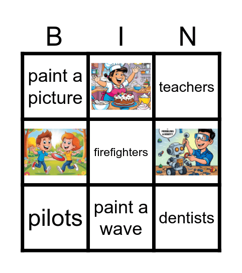 Let's go 2 Unit 4 Lesson 5 Bingo Card