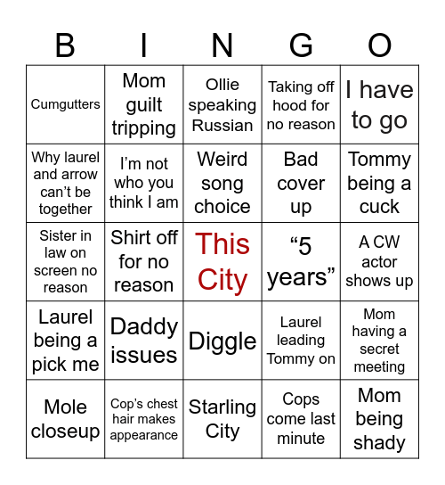 Arrow bingo Card