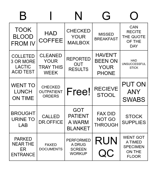 LAB WEEK Bingo Card