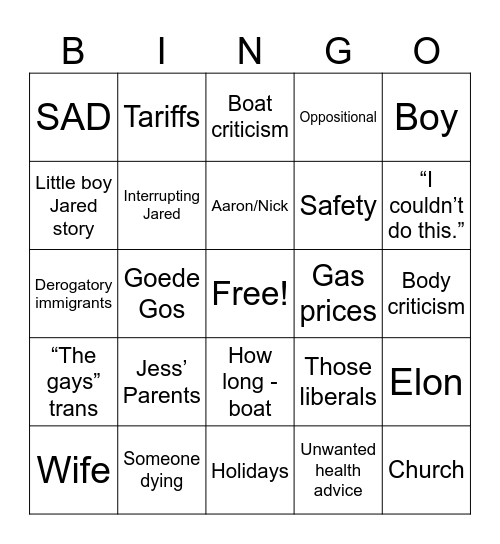 Bingo Card