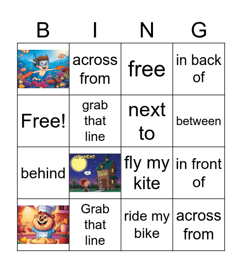 Let's go 2 Unit 6 Lesson 5 Bingo Card