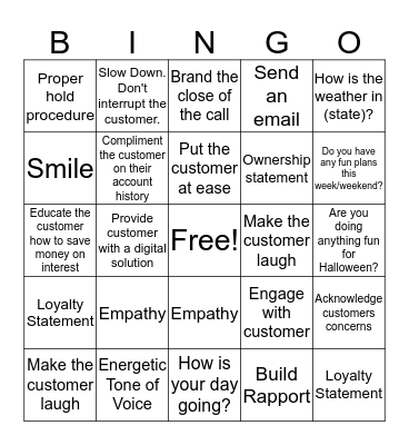 Bingo Card