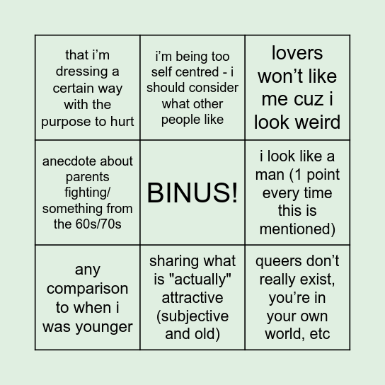 Narc Dad Bingo!!! Bingo Card