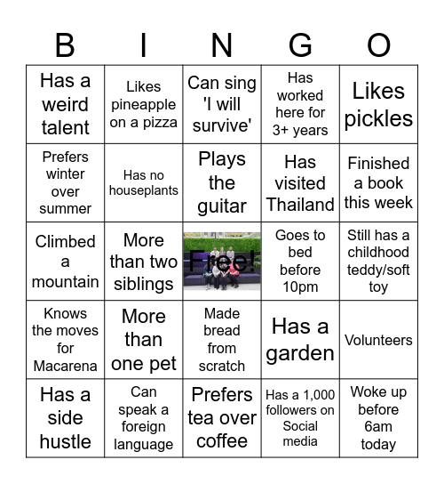 Internal comms April team meeting Bingo Card