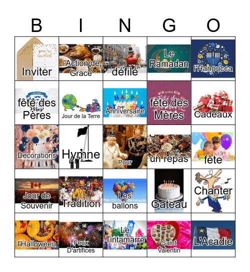 Les Traditions Bingo Card