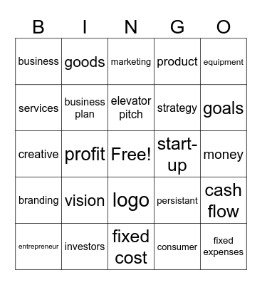Make it your Business Bingo Card