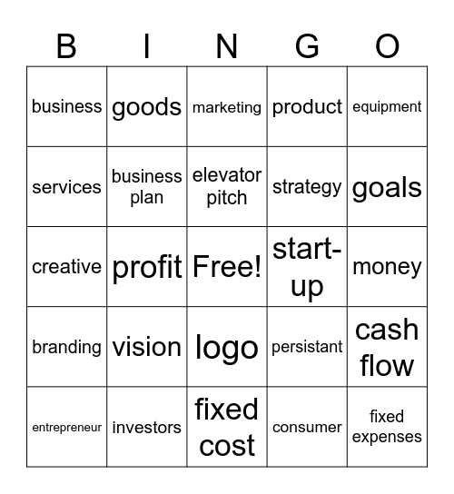Make it your Business Bingo Card