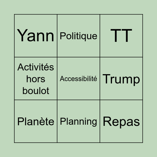 STAY IN TOUCH Bingo Card