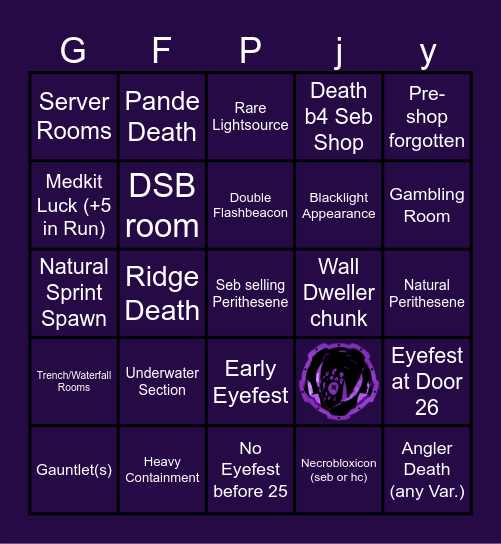 Glutton For Punishment Bingo Card