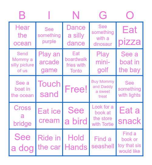 Brooklyn Beach Bingo Card