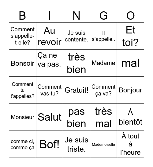 Melody Opoku-Sanaa Bingo Card