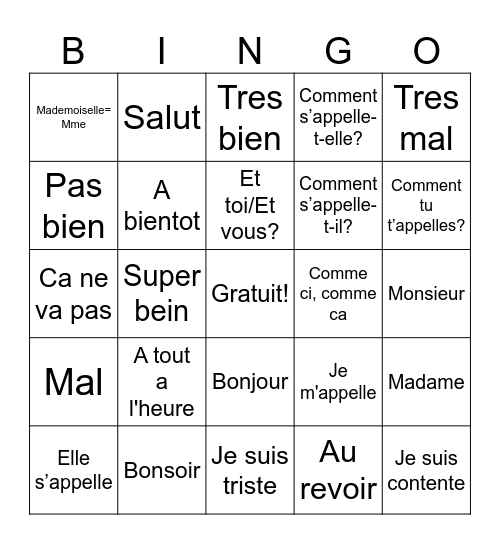 Malina Davis Bingo Card