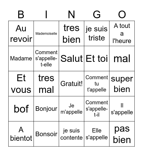 Mackenzie Houghtaling Bingo Card