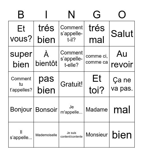 Ishmael Valcourt Bingo Card