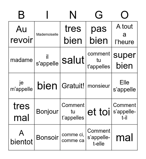 Max Kizer Bingo Card