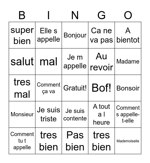 Deanna Gilliland Bingo Card