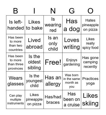 Icebreaker Bingo: Find Someone Who Bingo Card