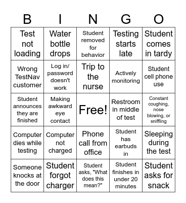 EOC Bingo Card