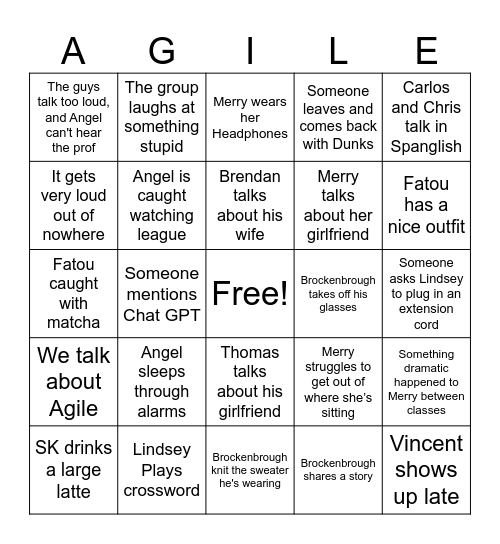 Software Bingo Card