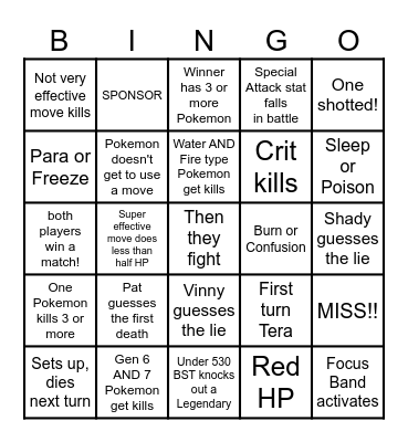 Then we fight bingo Shady Contest Bingo Card