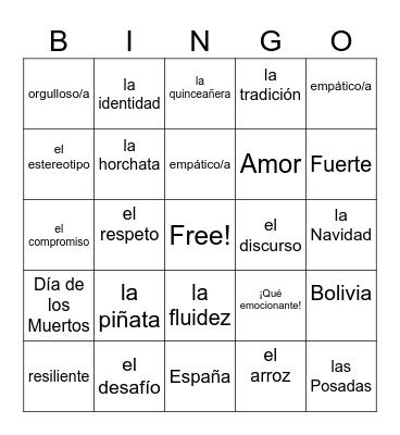 SHH Bingo Card Bingo Card