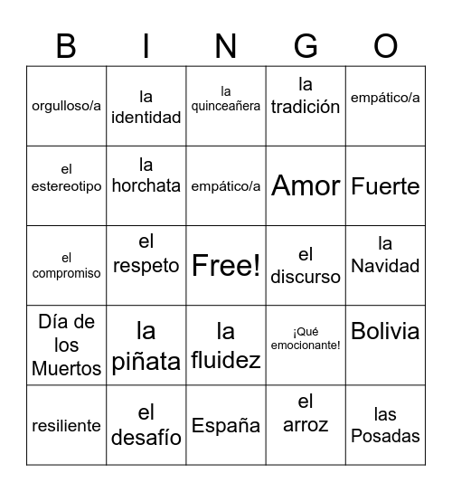 SHH Bingo Card Bingo Card