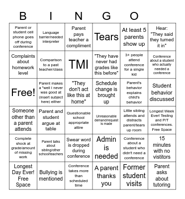 PTC Bingo Card