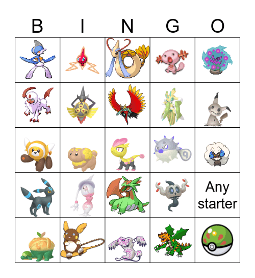 Shiny Bingo 2025 Bingo Card