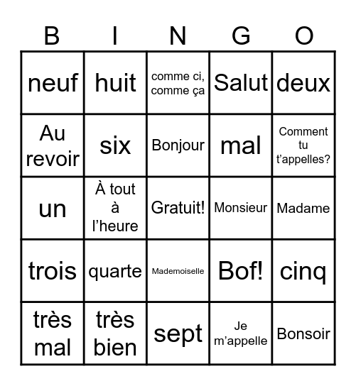 Robert Romagno Bingo Card