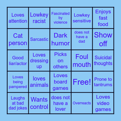 kinnie bingo Card