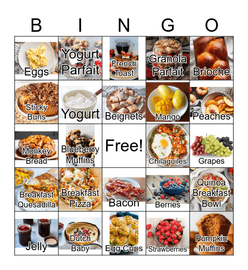 What's for Breakfast? Bingo Card