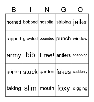 Corrective Reading B1 words from L 55 and 56 Bingo Card