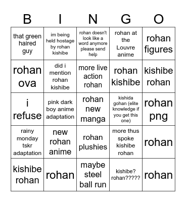jojoday predictions Bingo Card