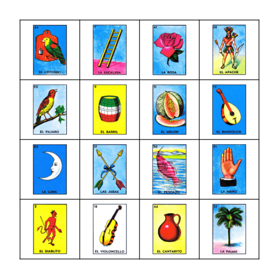 Loteria 2025 Bingo Card