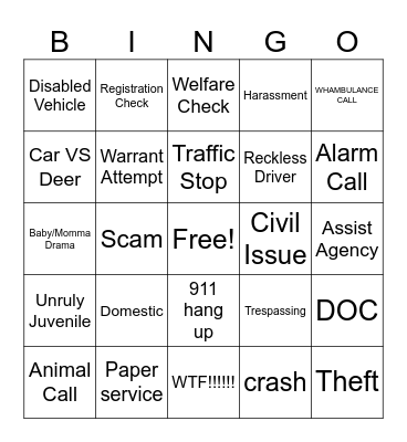 Dispatch Bingo Card