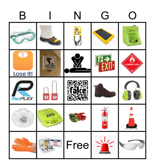 Safety/Wellness Bingo Card
