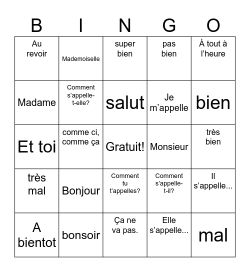 Jaxon Geiss Bingo Card