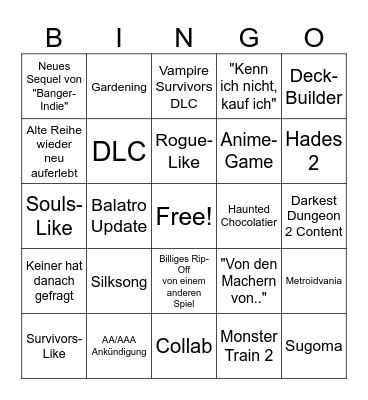 Triple I Bingo Card