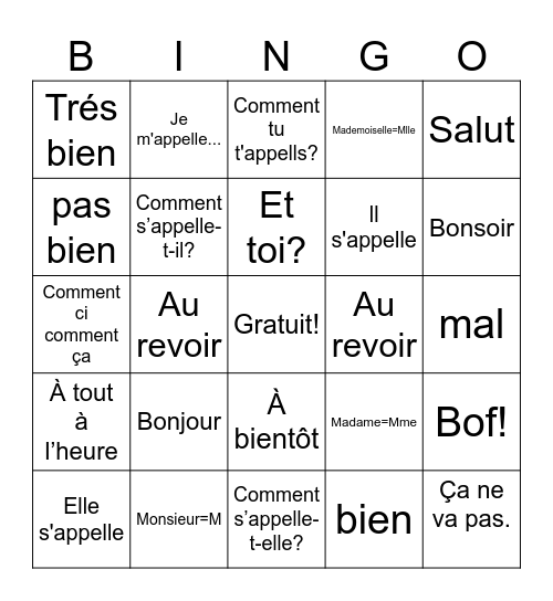 Sarah Blaszak Bingo Card