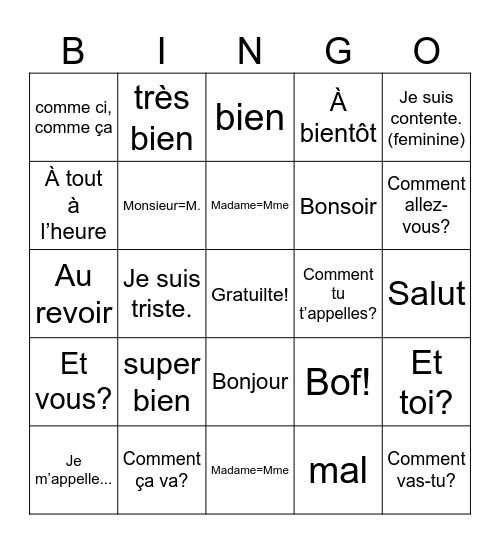 Payton Ebanks Bingo Card