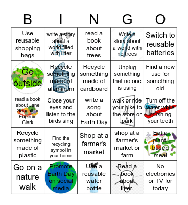 Earth Day BINGO Card