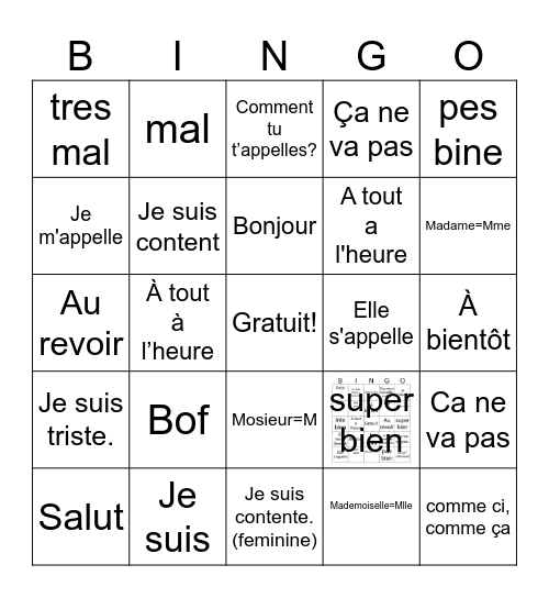 Marley Brigante Bingo Card