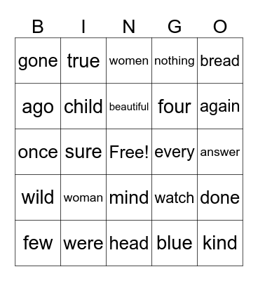 SW Bingo Card