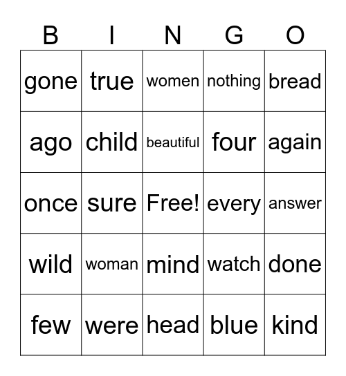 SW Bingo Card